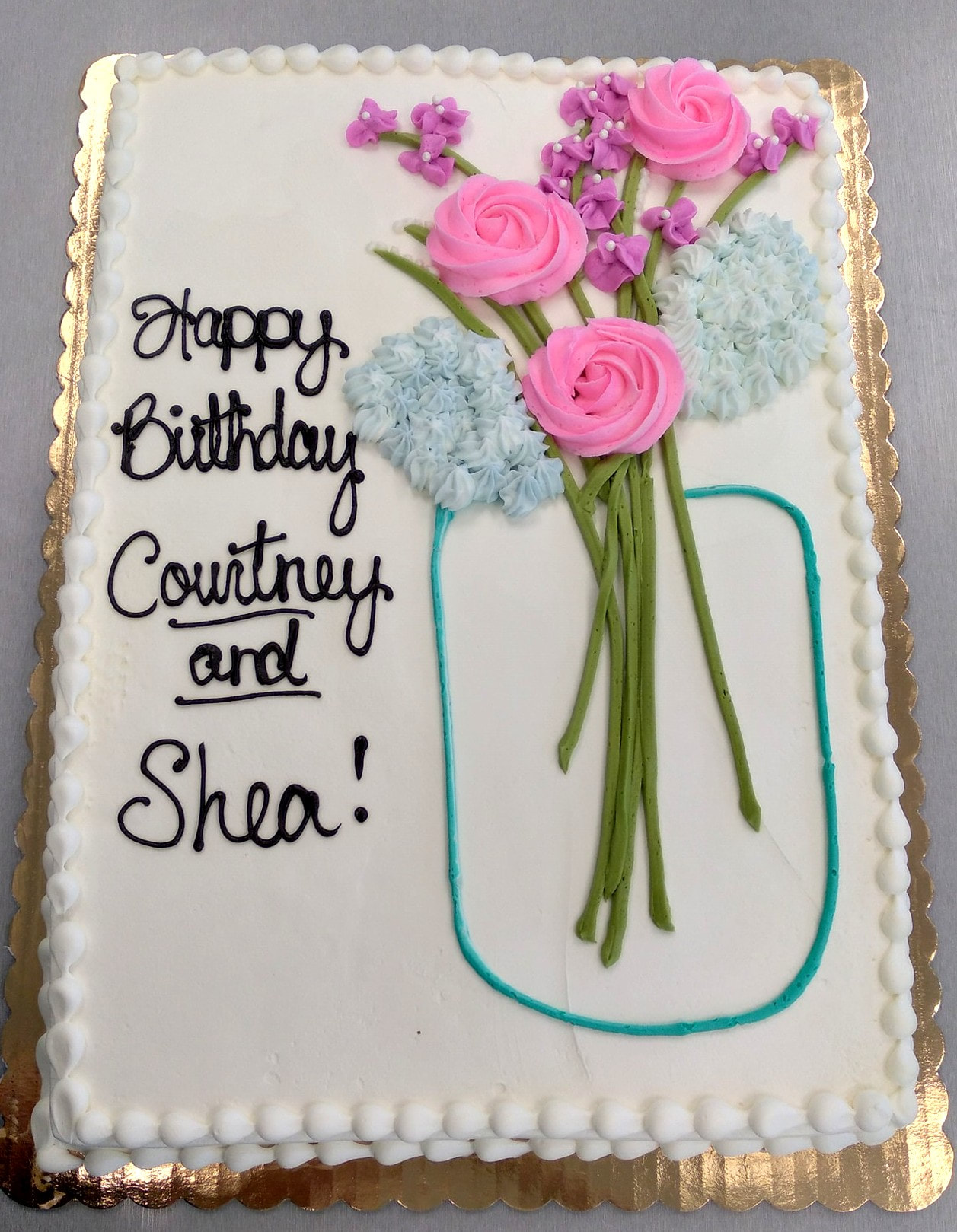 happy birthday flower cake bouquet