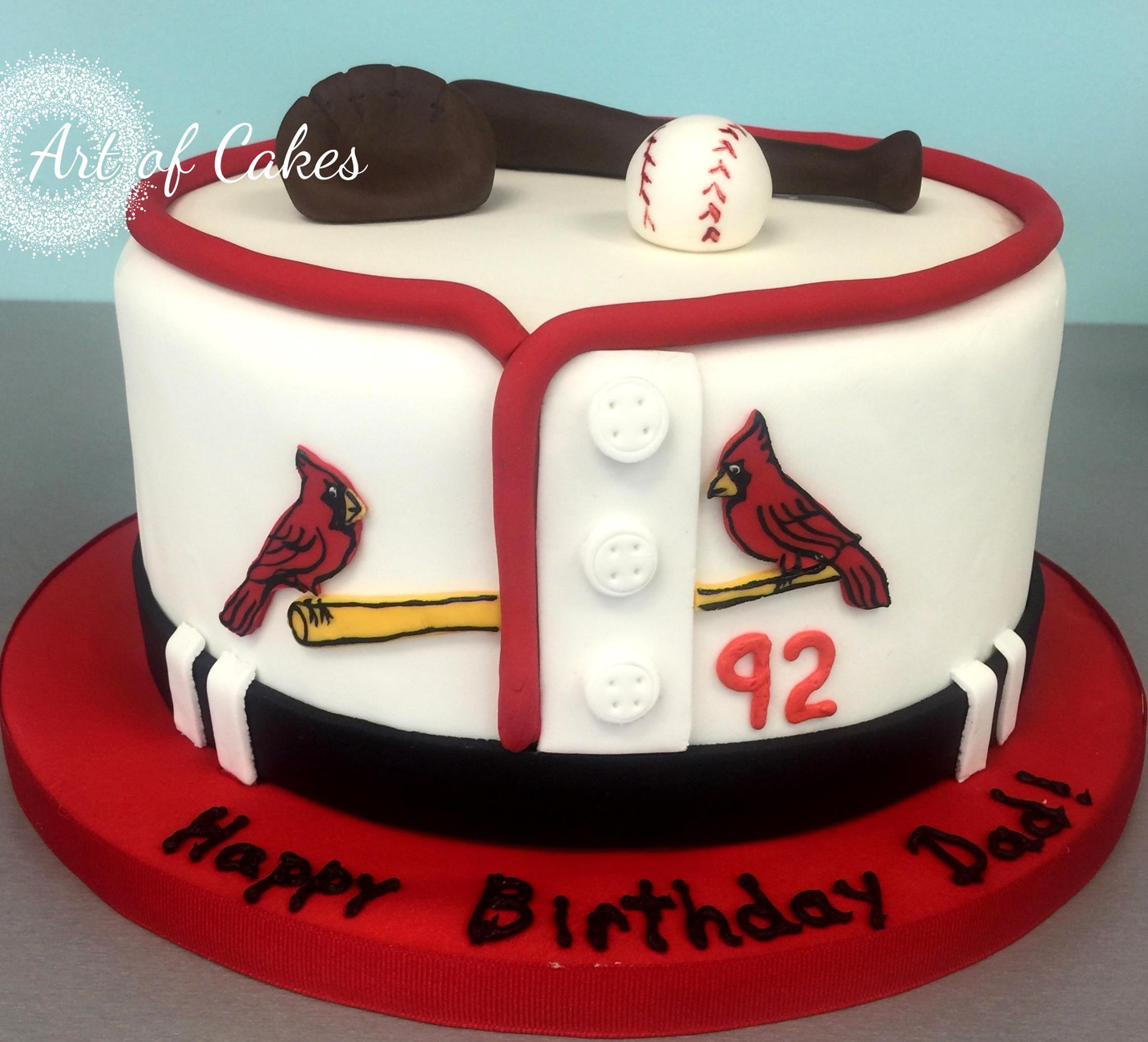 Cardinals Mascot Birthday Edible 2D Fondant Birthday 