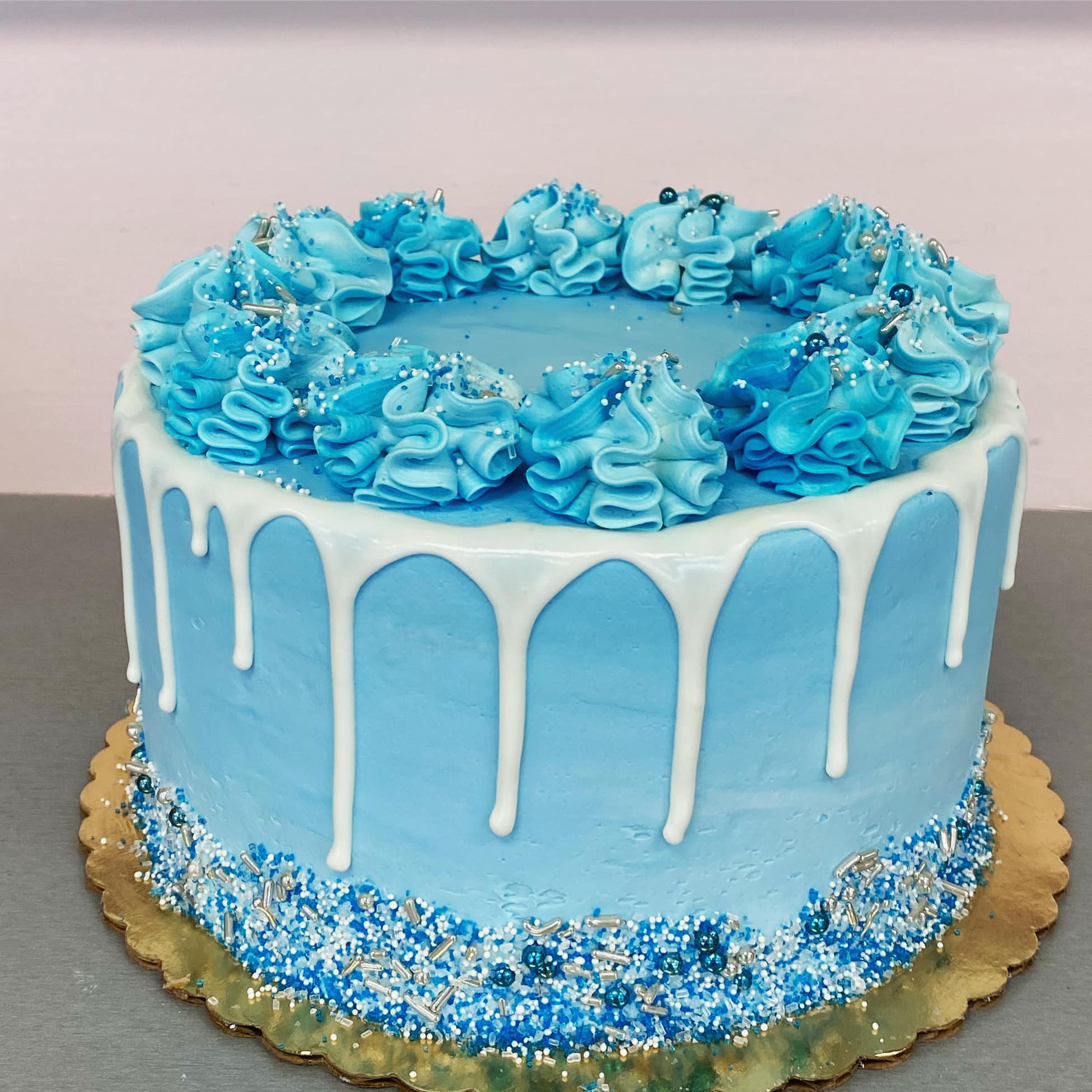 Online Cake Order - Macaron & Sprinkles Drip Cake #5Drip – Michael Angelo's